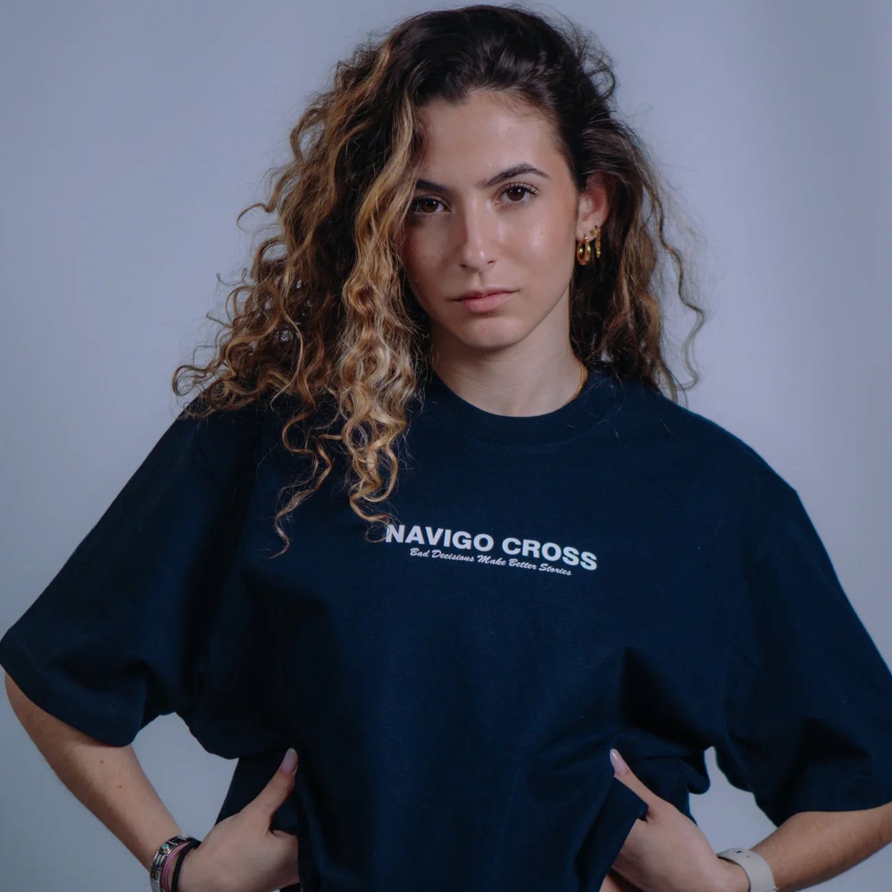 "Bad Decisions" Blue T-shirt
